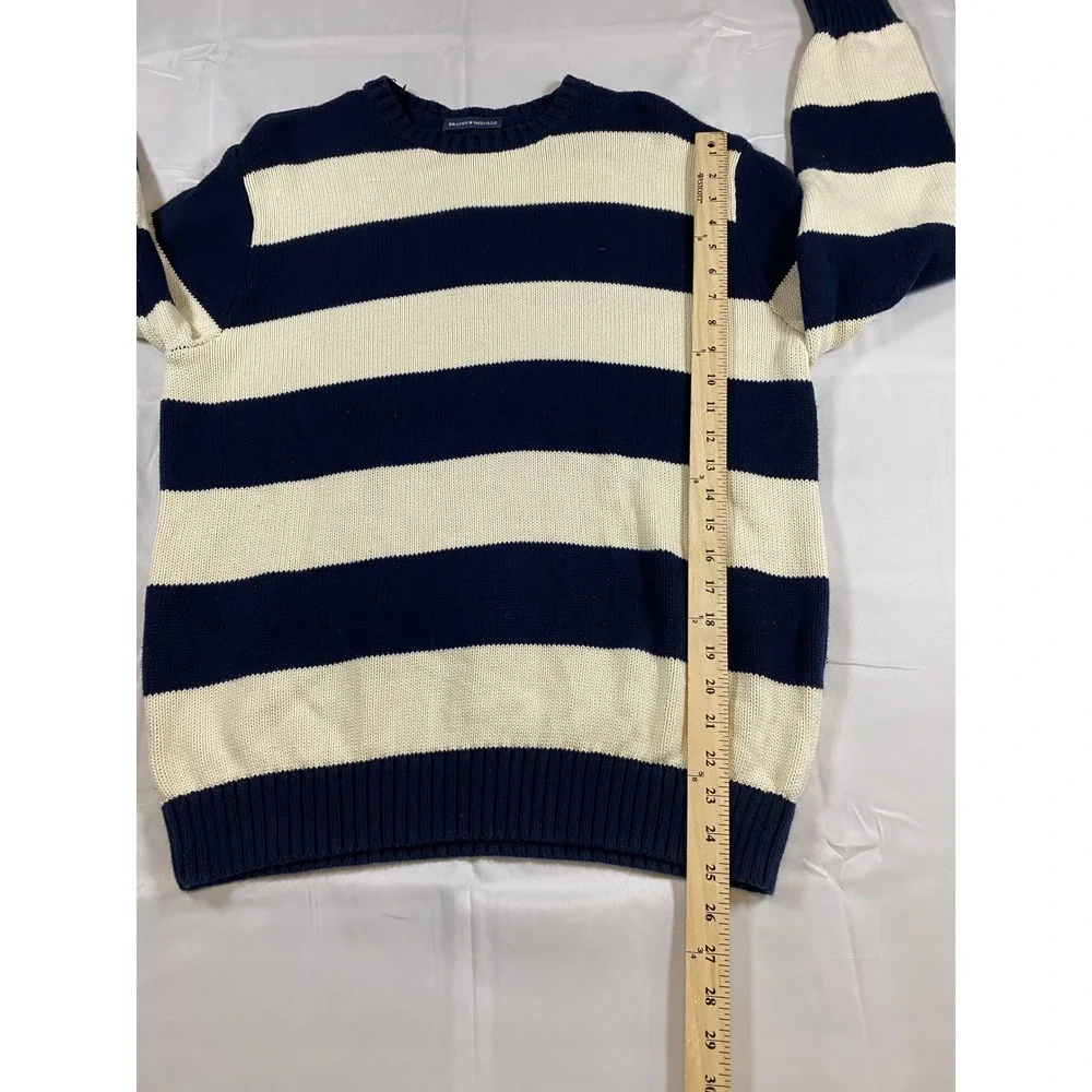 Brandy Melville Navy Cream Striped Crew Neck Long Sleeve‎ Sweater